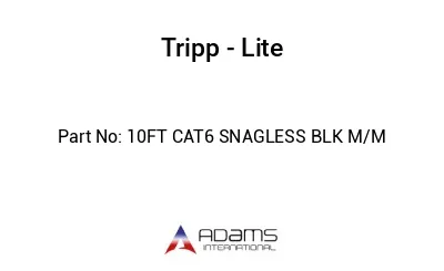 10FT CAT6 SNAGLESS BLK M/M