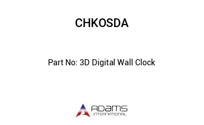 3D Digital Wall Clock