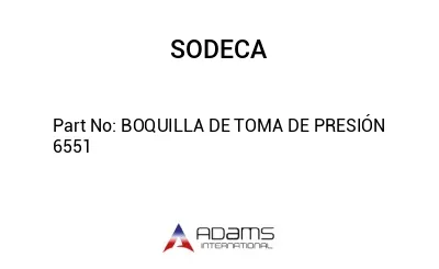 BOQUILLA DE TOMA DE PRESIÓN 6551