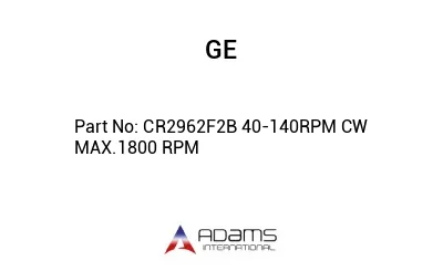 CR2962F2B 40-140RPM CW MAX.1800 RPM