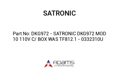 DKG972 - SATRONIC DKG972 MOD 10 110V C/ BOX WAS TF812.1 - 0332310U