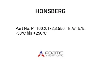 PT100.2,1x2,3.550.TE.A/15/5. -50°C bis +250°C