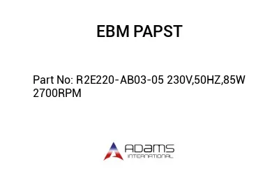 R2E220-AB03-05 230V,50HZ,85W 2700RPM